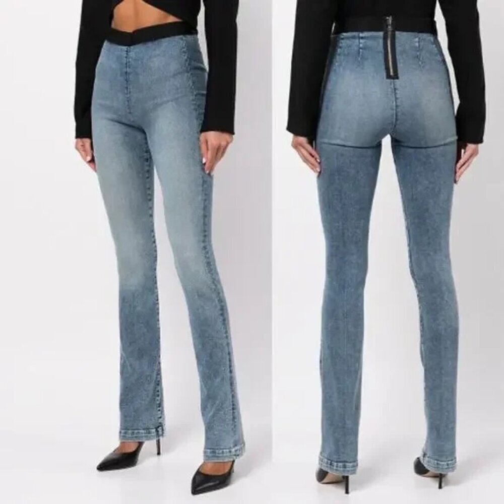 NWT New RTA Lais Slim Leg Elastic Waist Bootcut Jeans Size S